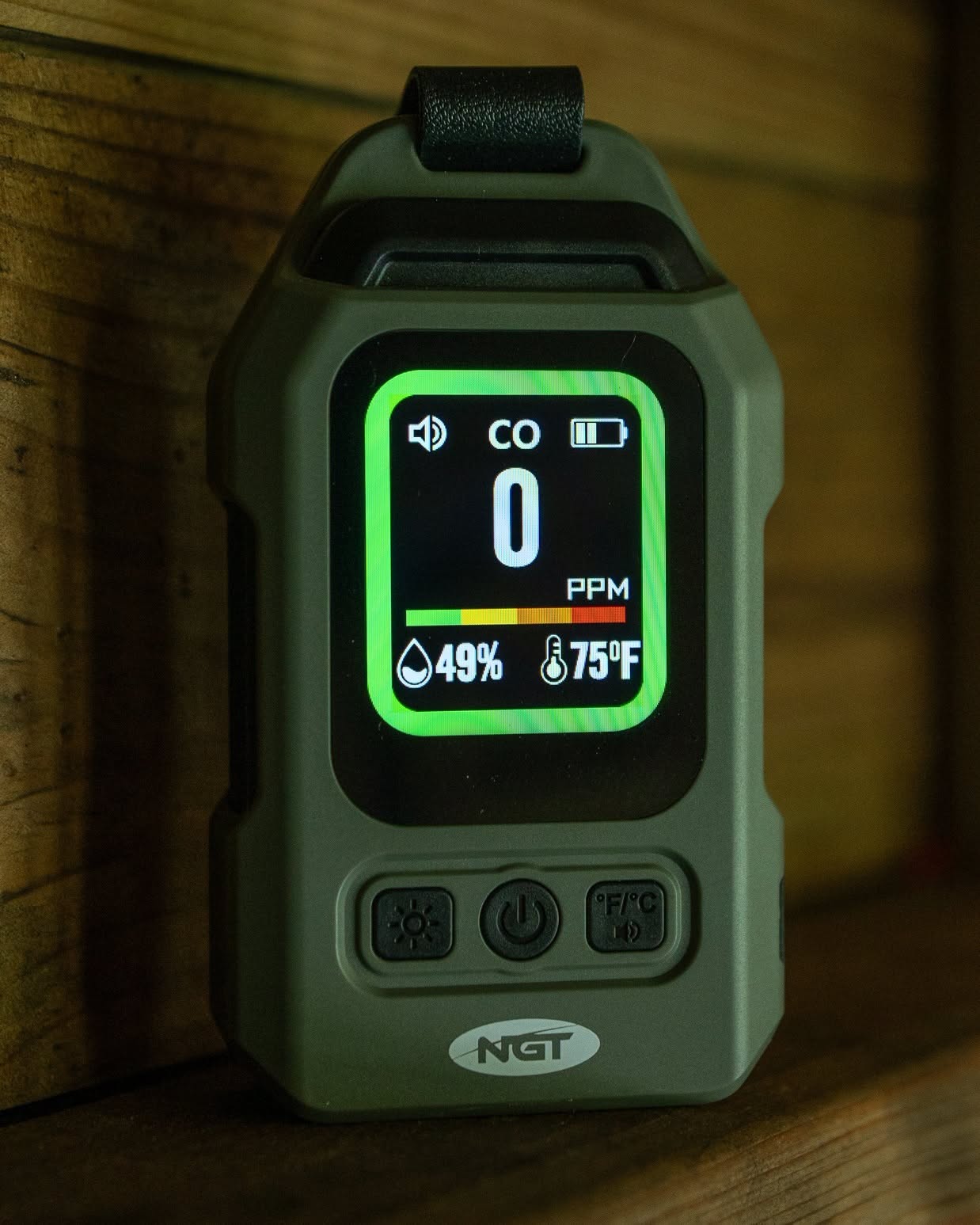 NGT Carbon Monoxide Detector Thermometer & Light
