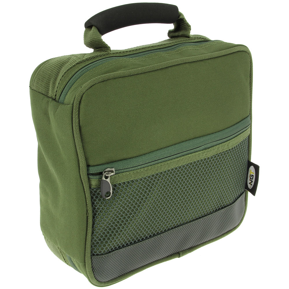 NGT Day Cutlery Plus Set Posate Da Campeggio Verde | 8 Pezzi Con Piatti E Multiuso, Sacchetto Zip Ed Elastico, Leggero E Compatto