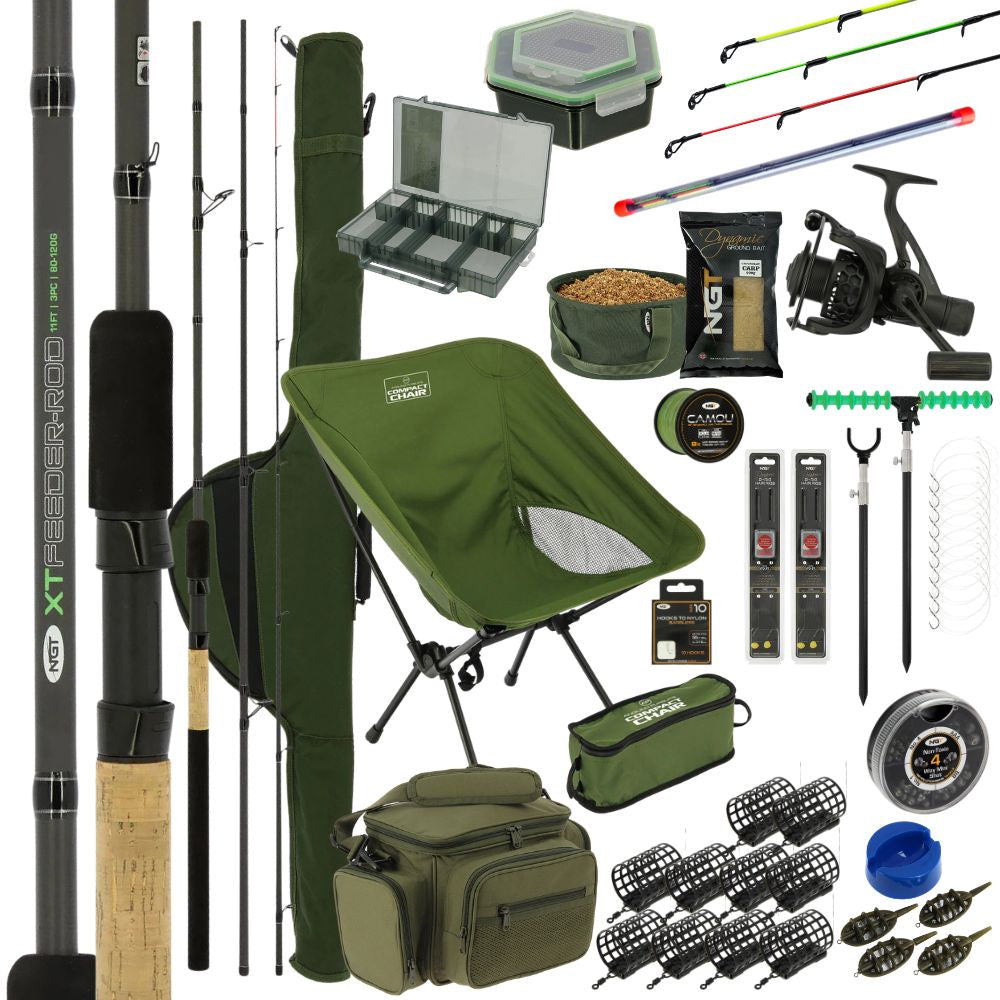 NGT DELUXE Full Feeder Fishing Set Up XT