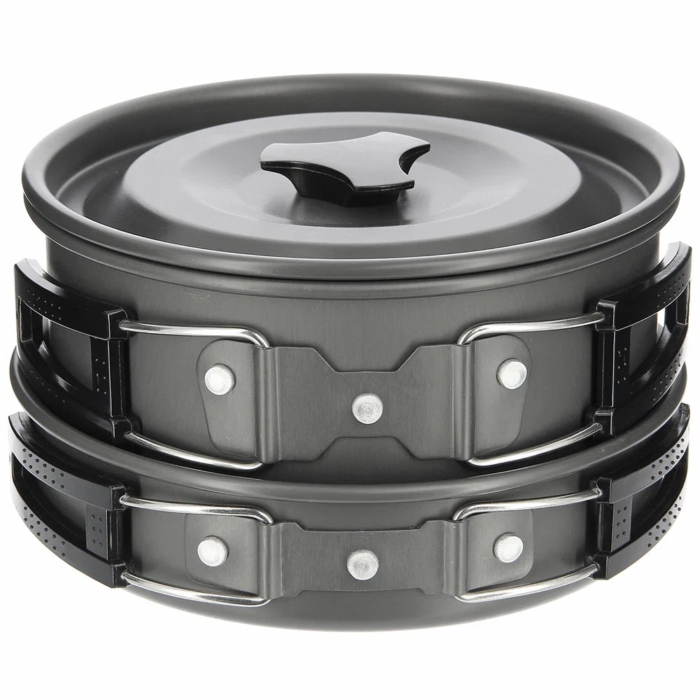 NGT 3pc Gun Metal Aluminium Kettle, Pot & Pan Set