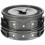 NGT 3pc Gun Metal Aluminium Kettle, Pot & Pan Set