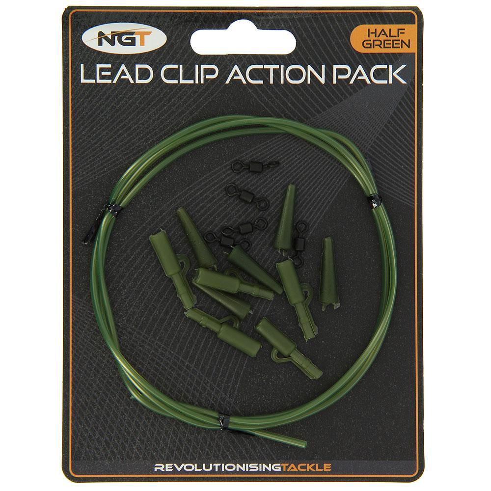 NGT Lead Clip Action Pack Green
